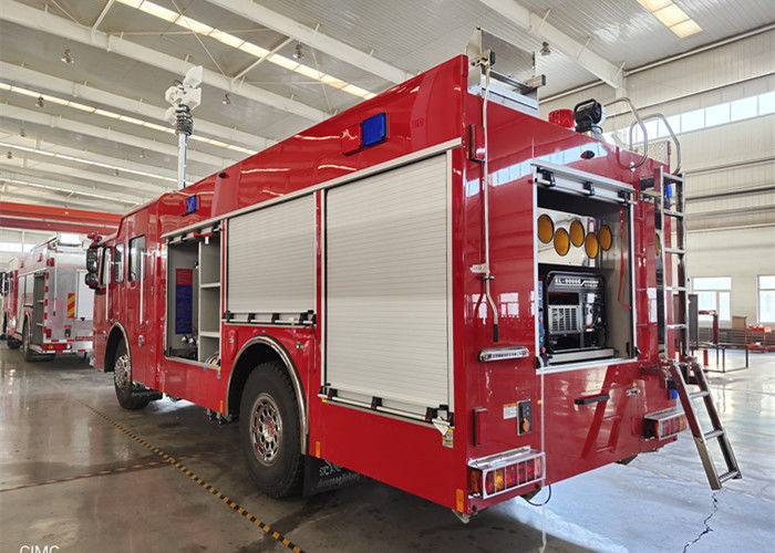 Six Seats Lighting Fire Truck with 12 Meter Lift Light Tower for Night Rescue