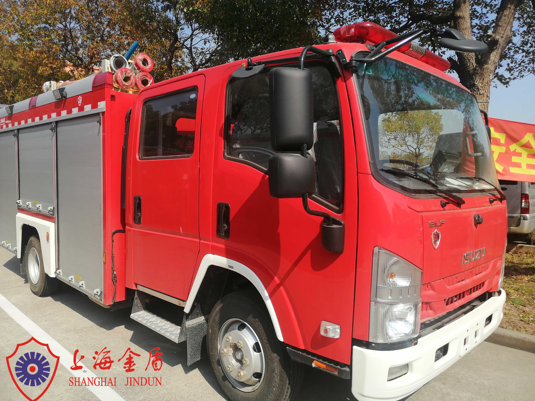 Reliable Commercial Fire Trucks with 3500L Fire Extinguisher and Two Rows Cab 6 Seats