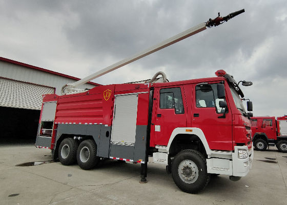 Ύψος εργασίας 25m Water Tower Fire Truck Ροή 4200L/min Εμβέλεια 70m